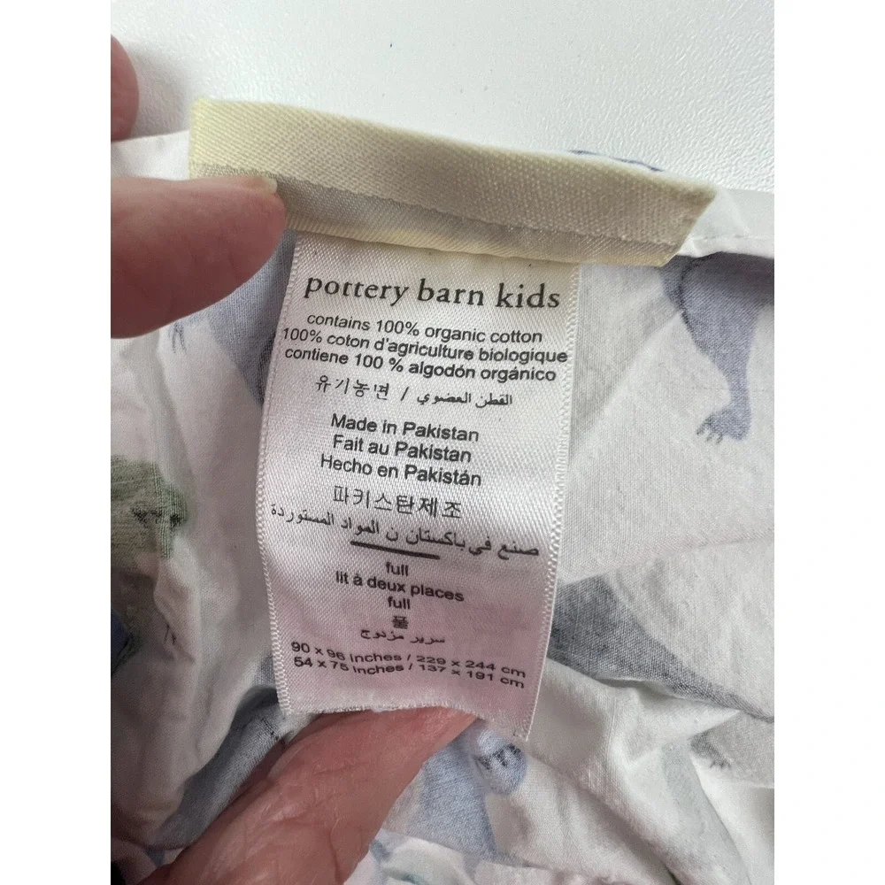 Pottery Barn Kids Warren Dinosaur Full Flat Sheet Cotton